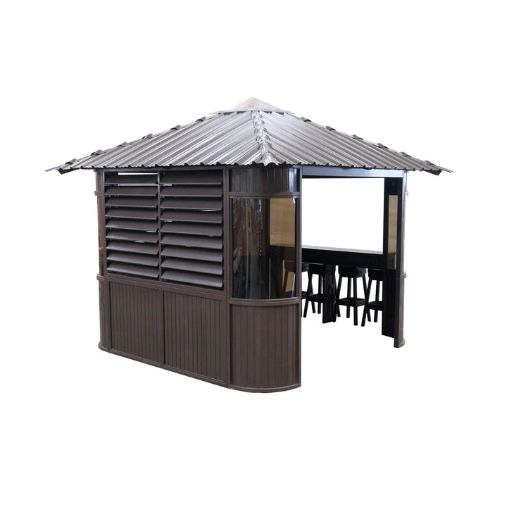 Fraser Gazebo 10ft x 10ft - Coffee