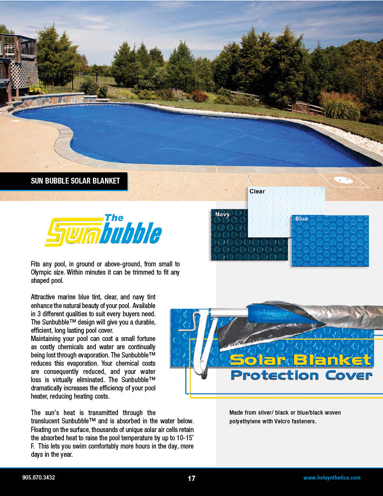 Sun Bubble 16' x 32' Rectangle Solar Blanket (3 Year)