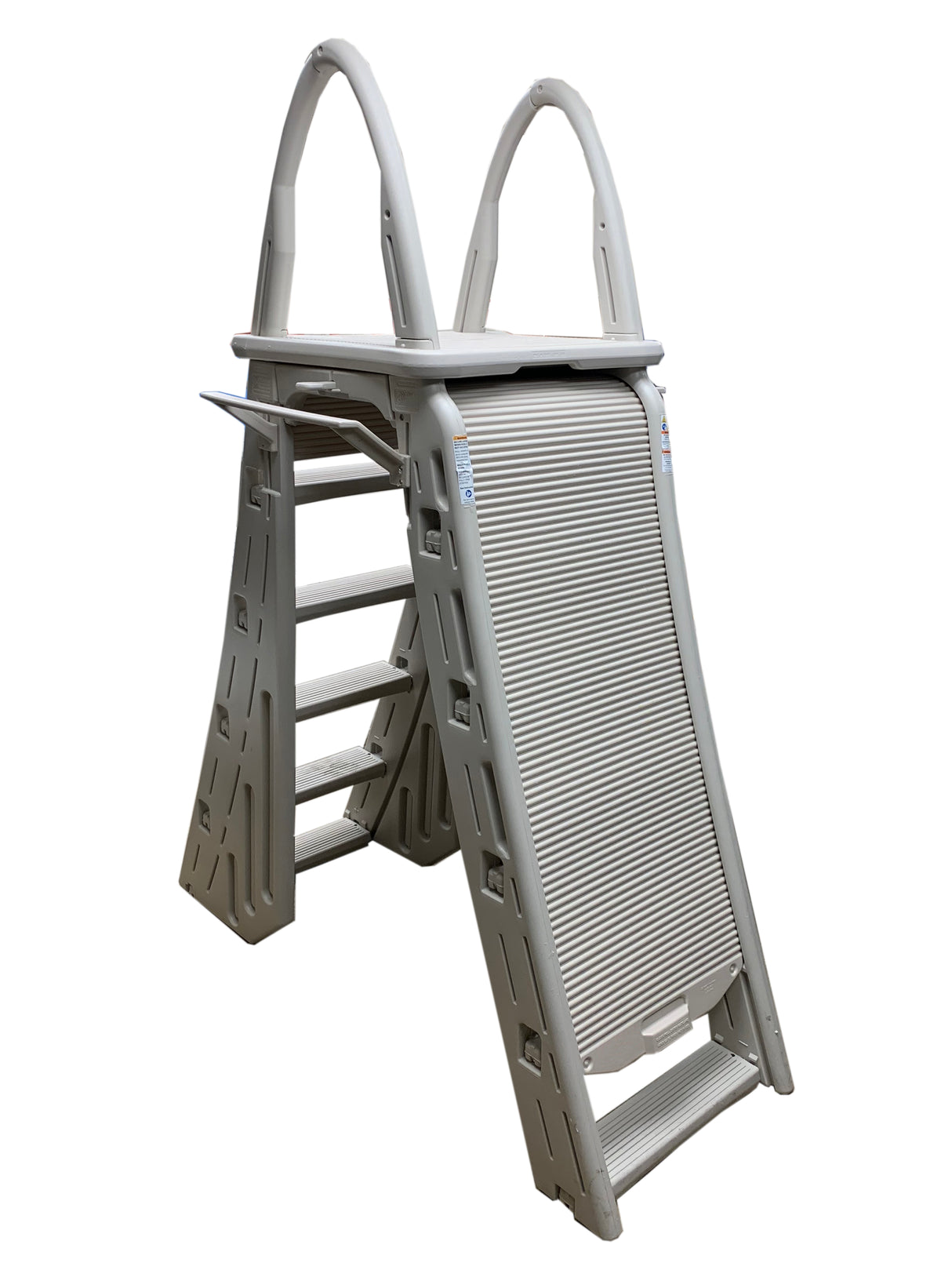 Confer Plastics 7200 Roll-Guard A-Frame Safety Aboveground Curve pool ladder