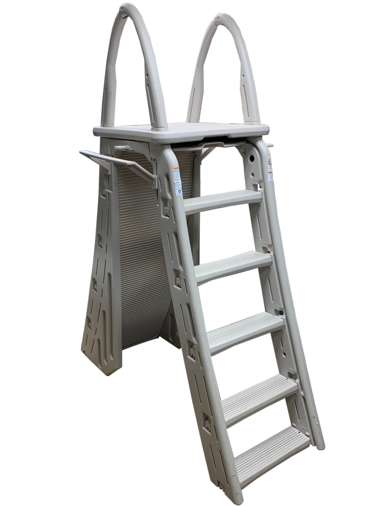 Confer Plastics 7200 Roll-Guard A-Frame Safety Aboveground Curve pool ladder