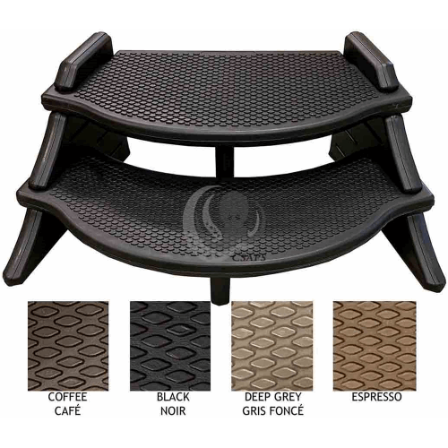 2 Tread Confer Hot Tub Edge Steps - Deep Grey