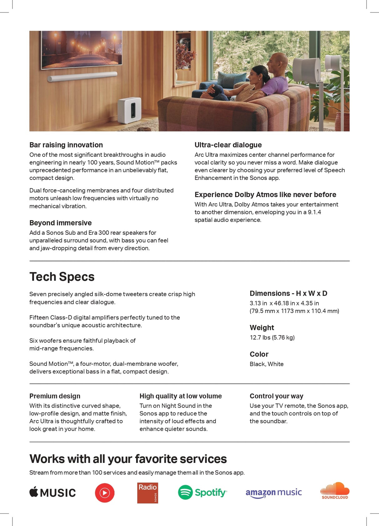 Arc Ultra Premium Smart Soundbar (White)