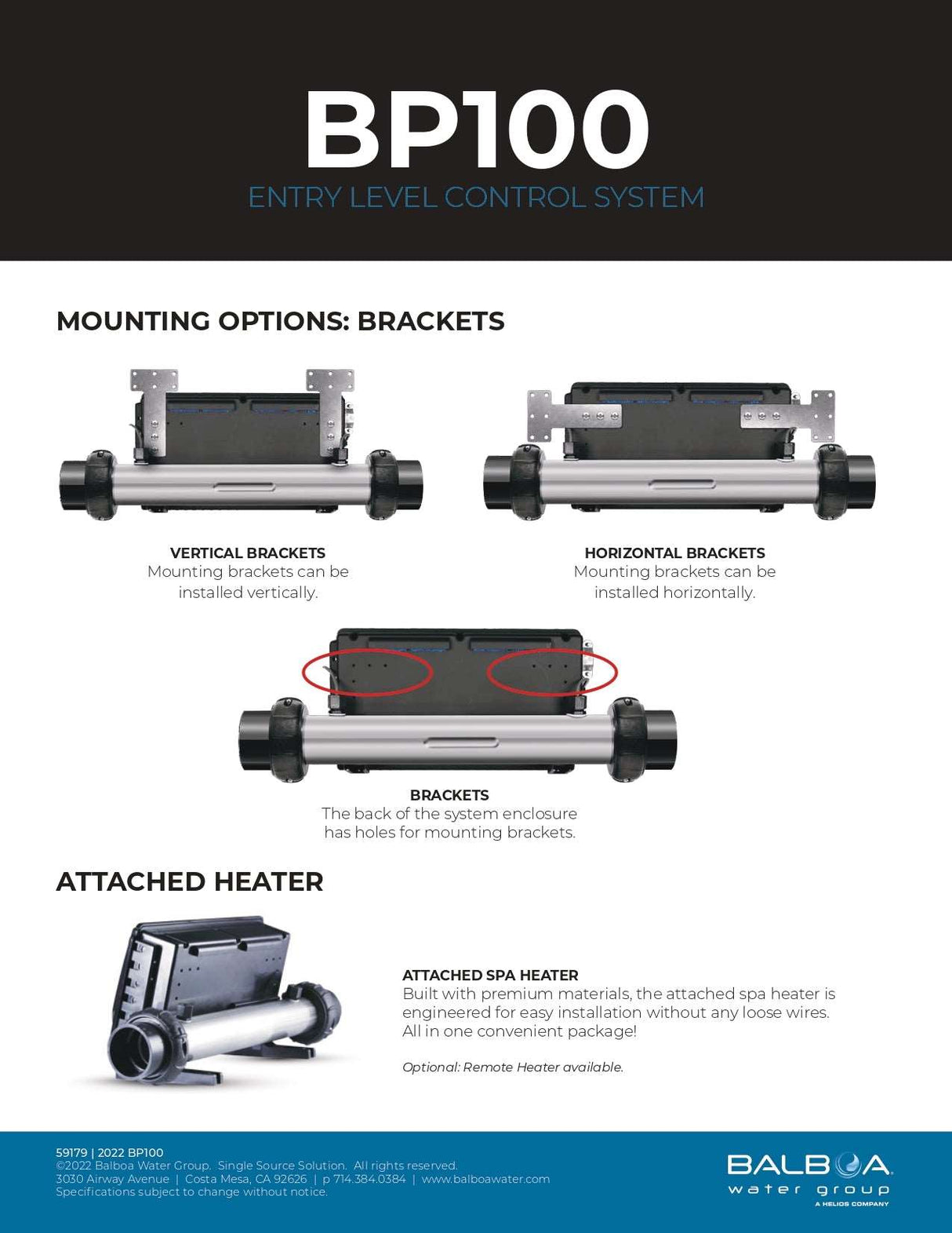 Balboa Retrofit Kit BP100G2 with TP200T Keypad and Remote Heater