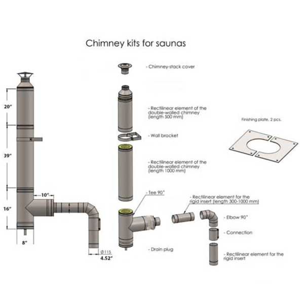 Narvi Chimney Set (Side Vent with Elbow)
