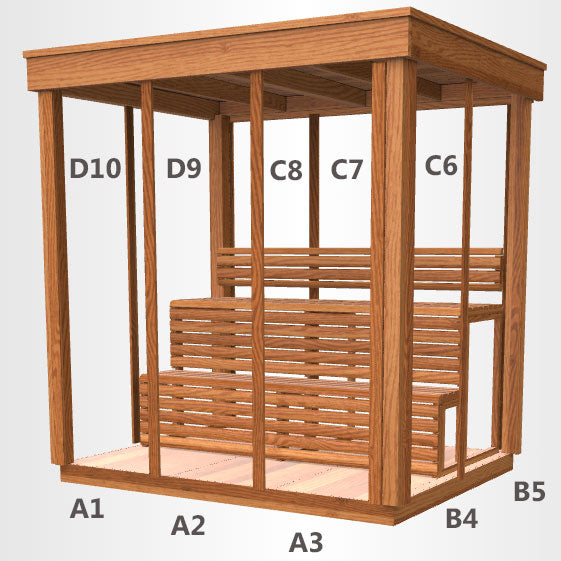 CU572 Outdoor Pure Cube Sauna