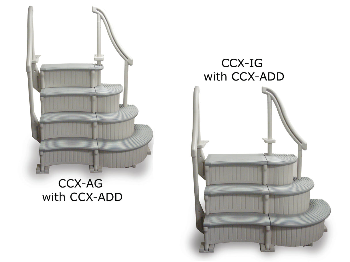 Confer Plastics CCX-AG Confer Curve Add-On Piece (for use with both CCX-AG & CCX-IG Drop-In Steps)