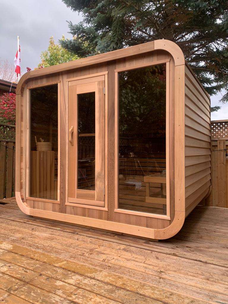 Dundalk 8'x8' (244x244cm) Luna Sauna - Knotty Cedar