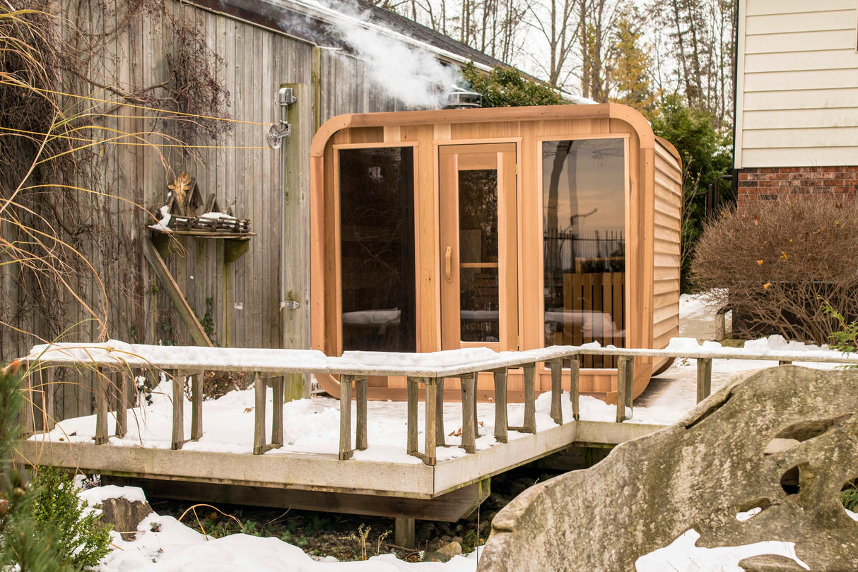 Dundalk 8'x8' (244x244cm) Luna Sauna - Knotty Cedar