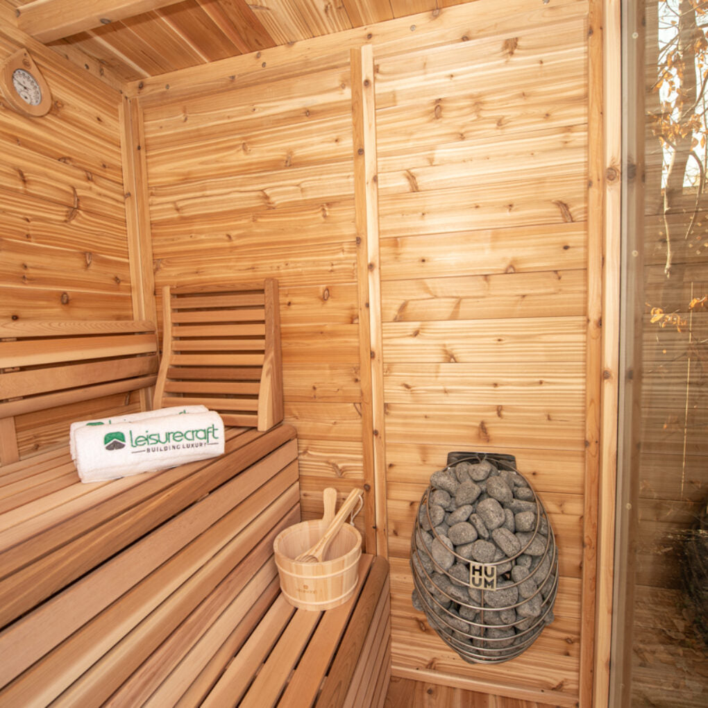 Pure Cube Trinity Sauna- Knotty Red Cedar
