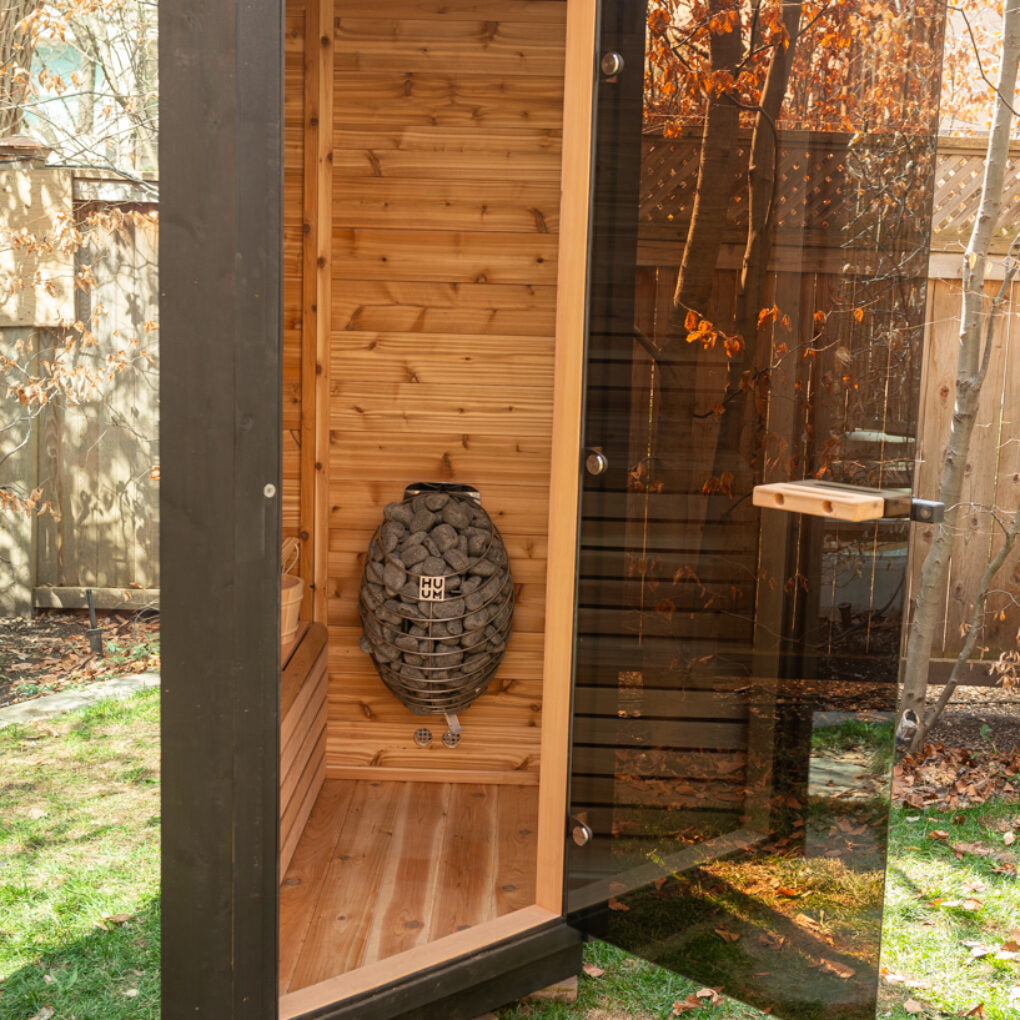 Pure Cube Trinity Sauna- Knotty Red Cedar