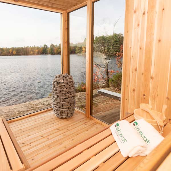 Pure Cube Orion Sauna- Knotty Red Cedar