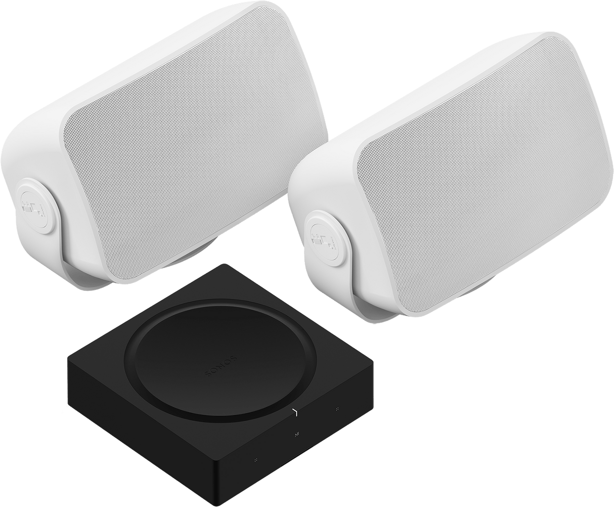 Sonos Outdoor Set with AMP 2-Channel Bundle With Sonance Outdoor Speakers (White)