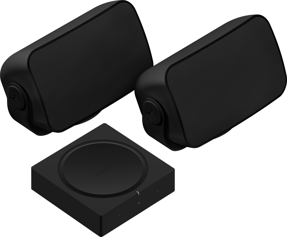 Sonos Outdoor Set with AMP 2-Channel Bundle With Sonance Outdoor Speakers (Black)