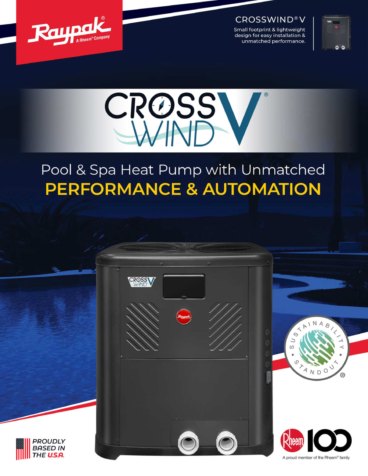RayPak Crosswind V 103,000 BTU Heat Pump