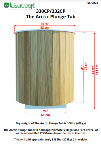The Arctic Plunge Tub - Clear Red Cedar