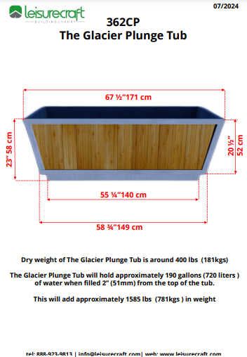 Leisurecraft –The Glacier Plunge Tub