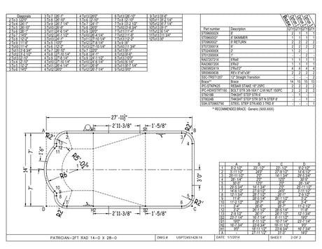 14 x 28 Roman Single Ended Inground Pool Kit
