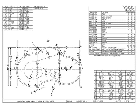 14 x 28 Mountain Lake Inground Pool Kit