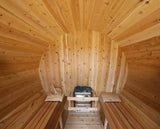 6' Red Cedar Barrel Sauna With 2' Porch
