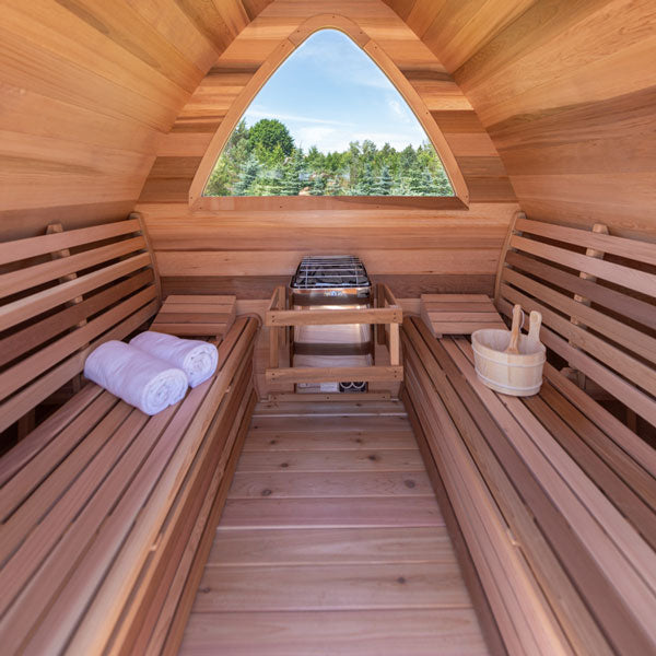 Dundalk 8x8 POD Sauna - Knotty Cedar