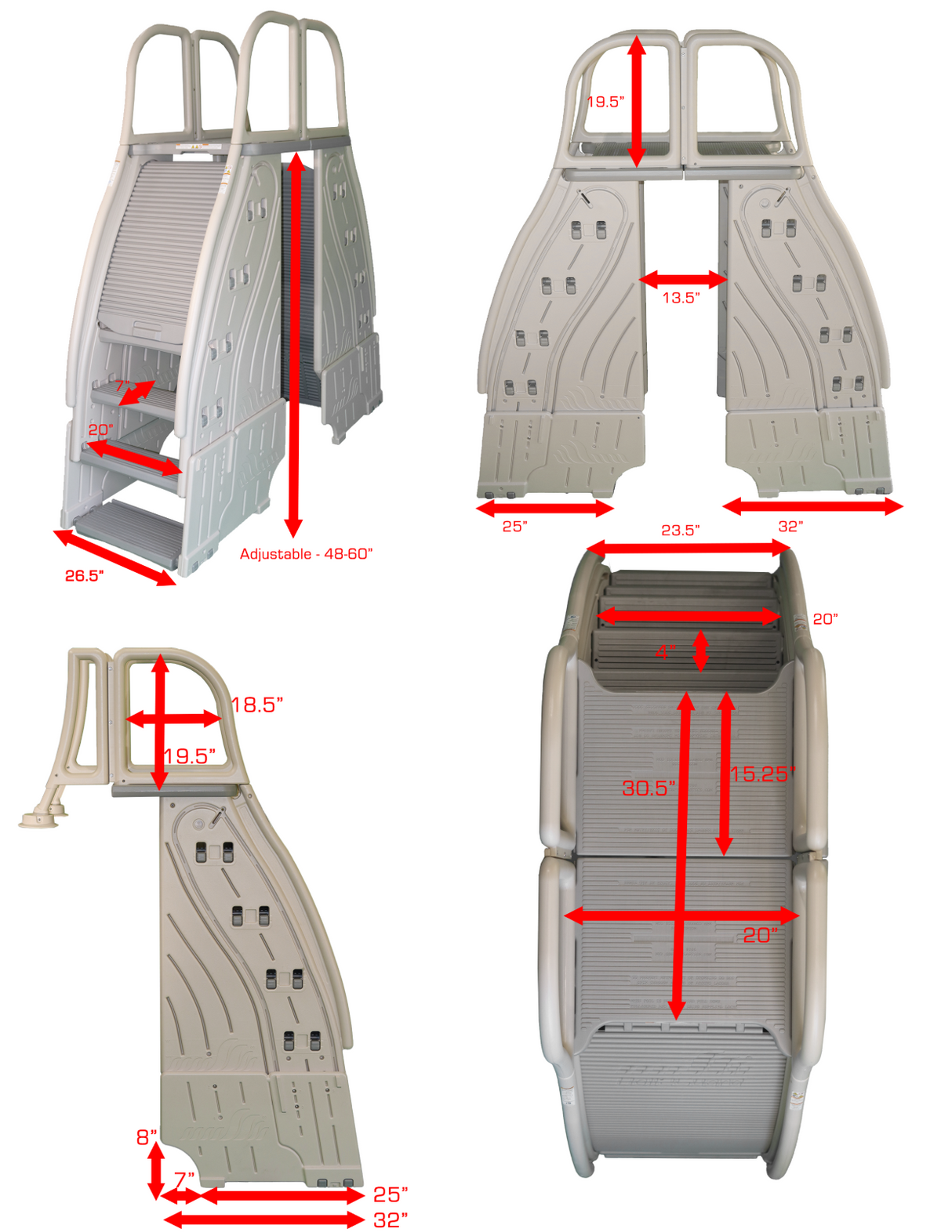 Confer Plastics 9300 Modular Step System Aboveground pool ladder
