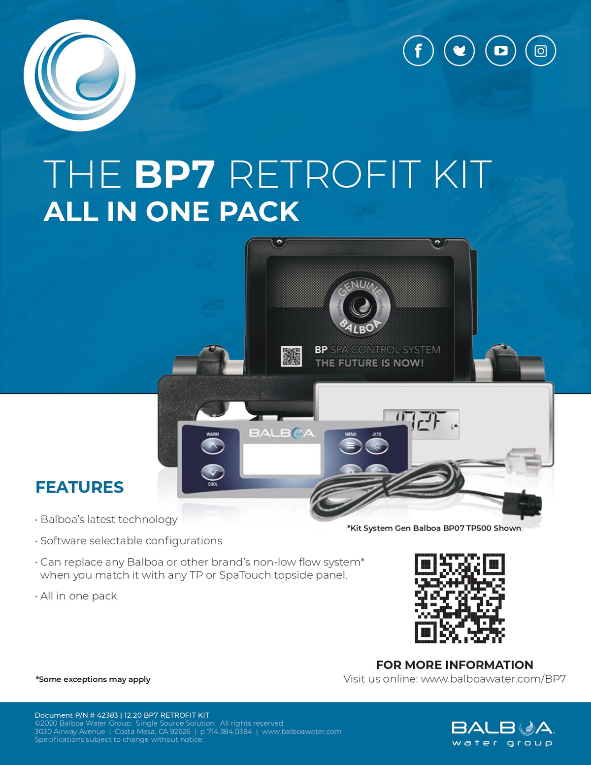 Balboa Retrofit Kit BP7 with TP700