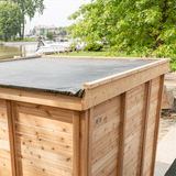 CU672P Outdoor Pure Cube Sauna with Porch
