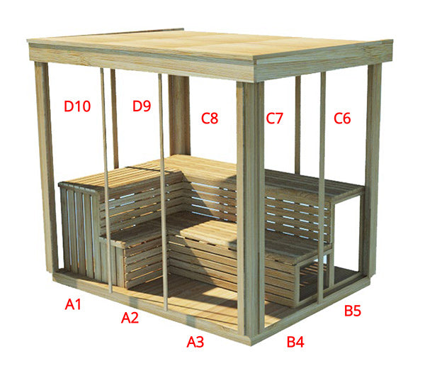 CU672 Outdoor Pure Cube Sauna
