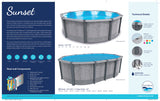 10' x 21' Oval Sunset Above-Ground Pool Kit (A-Frame Design)
