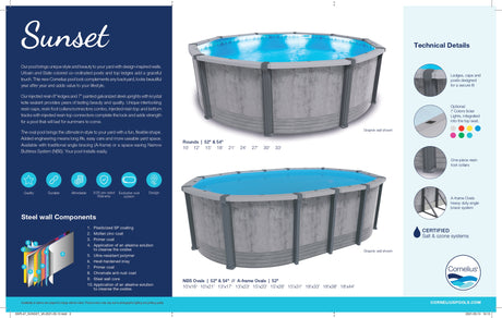 27' Sunset Above-Ground Pool Kit
