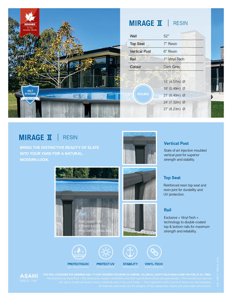 18' x 33' Mirage II Resin Above-Ground Pool Kit
