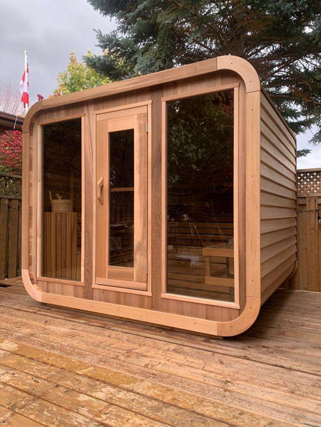 Dundalk 8'x8' (244x244cm) Luna Sauna - Knotty Cedar
