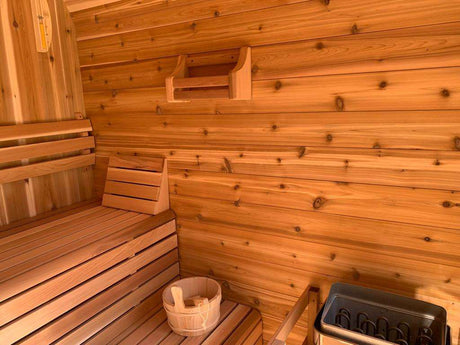 Dundalk 8'x8' (244x244cm) Luna Sauna - Knotty Cedar