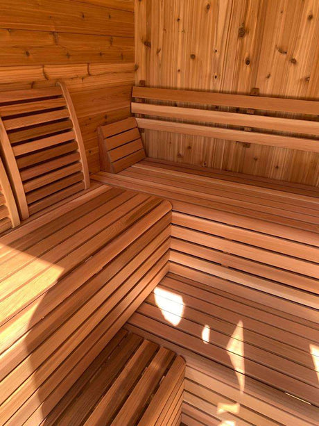 Dundalk 8'x8' (244x244cm) Luna Sauna - Knotty Cedar