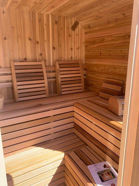 Dundalk 8'x8' (244x244cm) Luna Sauna - Knotty Cedar