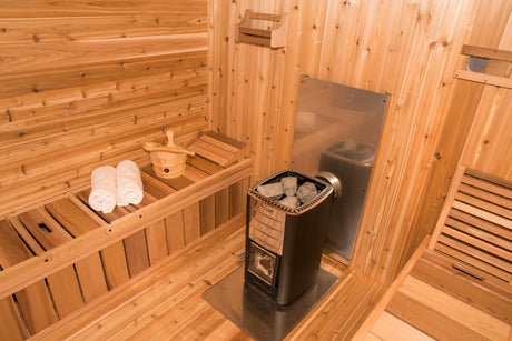 Dundalk 8'x8' (244x244cm) Luna Sauna - Knotty Cedar