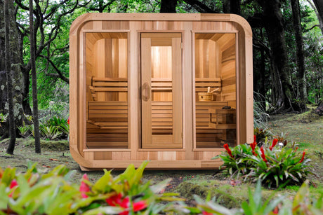 Dundalk 8'x8' (244x244cm) Luna Sauna - Knotty Cedar
