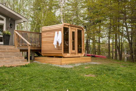 Dundalk 8'x8' (244x244cm) Luna Sauna - Knotty Cedar