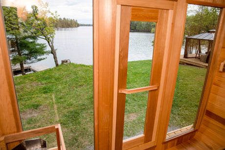 Dundalk 8'x8' (244x244cm) Luna Sauna - Knotty Cedar