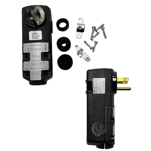 GFCI Plug, Right-Angle, 15 Amp