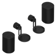 Sonos Era 100 Pair - Black - with Surface Mounts
