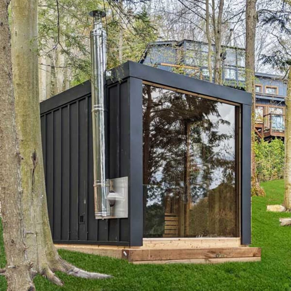 Pure Cube Neptune Sauna- Knotty Red Cedar – Hot Tub Outlet