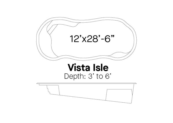 VISTA ISLE 12' x 28' - 6"  Free Form (G3 Colors)