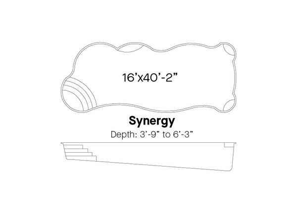 SYNERGY 16' x 40' - 2"  Free Form (G3 Colors)