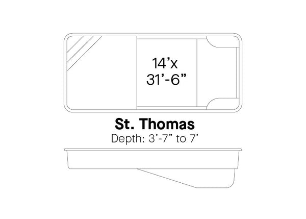 ST. THOMAS 14' x 31' - 6" Rectangle (G3 Colors)