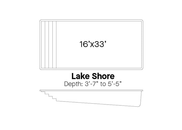 LAKE SHORE 16' x 33' Rectangle (G2 Colors)