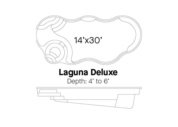LAGUNA DELUXE 14' x 30'  Free Form (G3 Colors)