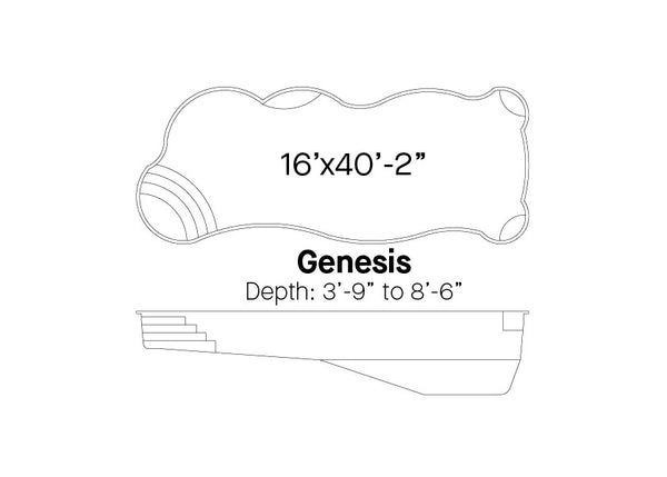 GENESIS Deluxe 16' x 40' - 2" Free Form (G3 Colors)