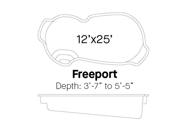 FREEPORT Deluxe 12' x 25' Free Form (G3 Colors)