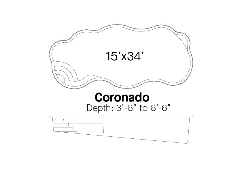 CORONADO Deluxe 15' x 34' Free Form (G2 Colors)